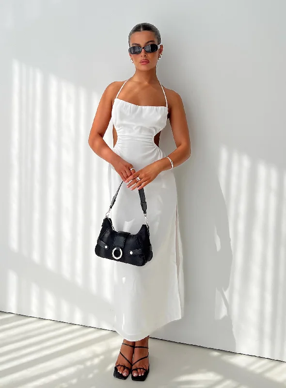 Casual Fashion Tailor Maxi Dress White