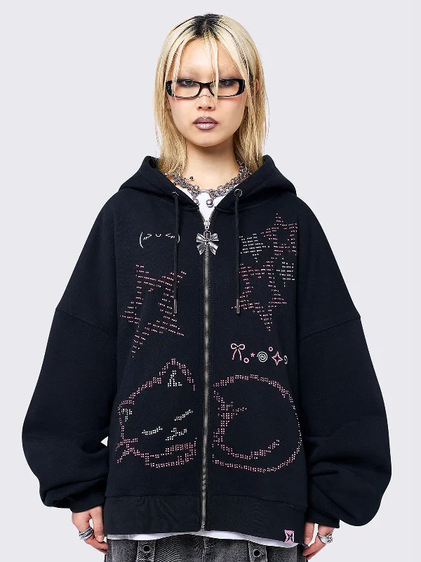 Fashionable Women's Casual Apparel Celebrate With Big Savings Purrfection Zip Up Hoodie