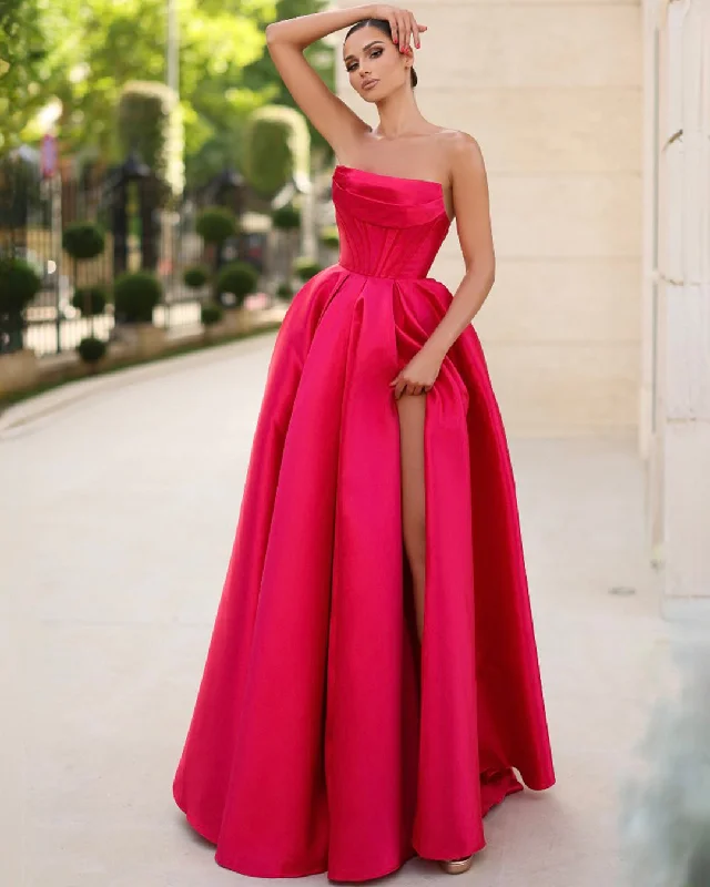 Hot Brand Discounts Adelina Strapless Corset Gown - Ruby Cottagecore Rustic Charm Style