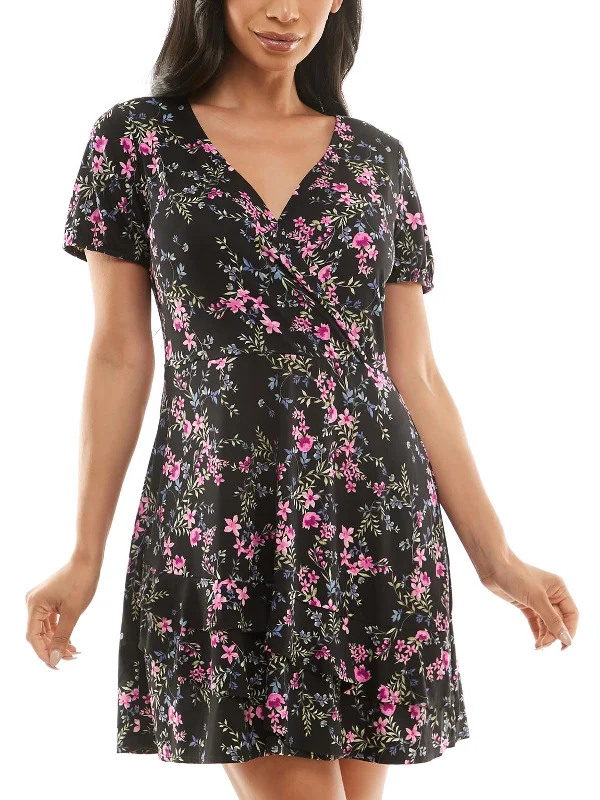 Glamorous Evening Wear Juniors Womens Party Mini Fit & Flare Dress