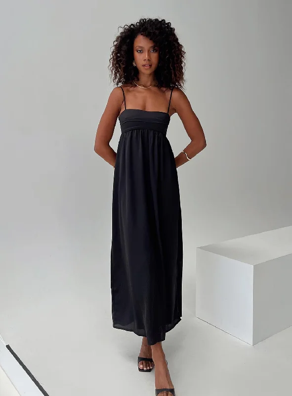 Women's Transitional Clothes Ortega Maxi Dress Black