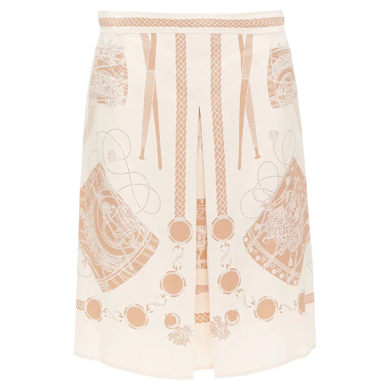 Women's Fashionable Clothing Sets Eco Friendly Fashion Sale Hermes Les Tambours Finesse Silk Printed Box Pleat Skirt Women's Fashionable Clothing Sets Eco Friendly Fashion Sale Hermes Les Tambours Finesse Silk Printed Box Pleat Skirt