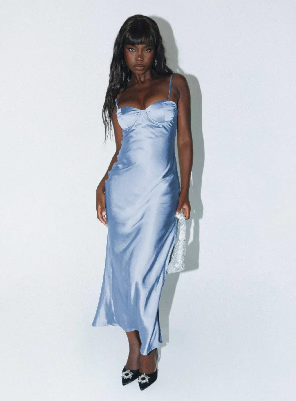 Chic Outfits Creewood Maxi Dress Blue