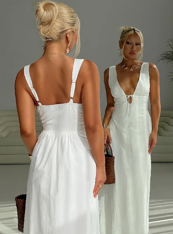 Vintage Women's Fashion Cullman Maxi Dress White