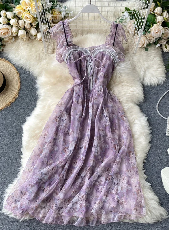 Women's Luxury Attire Trend Forward Women's Wear Purple print sleeveless short dress women's dress 1177 Women's Luxury Attire Trend Forward Women's Wear Purple print sleeveless short dress women's dress 1177